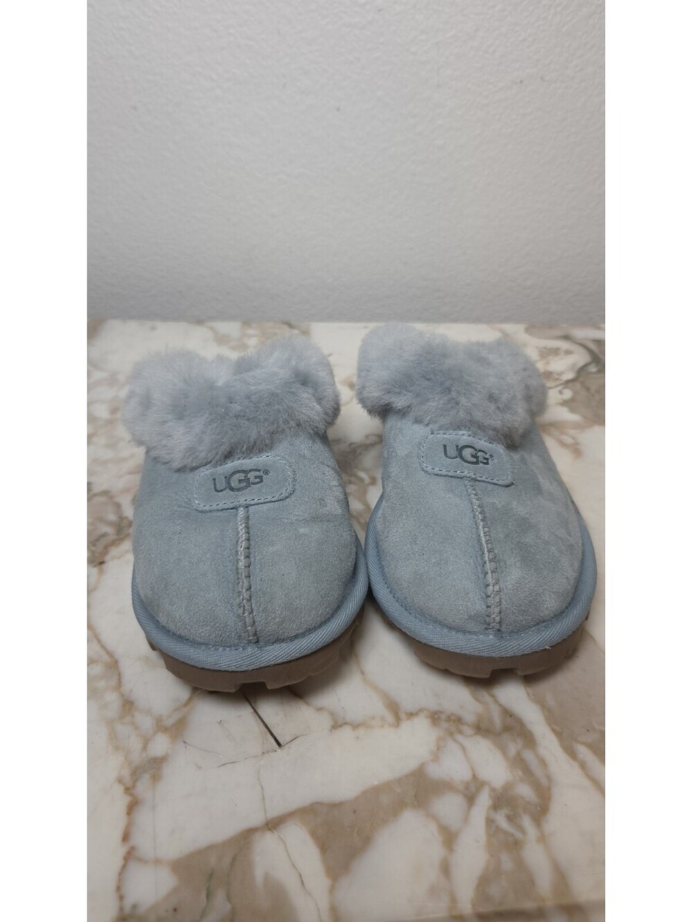 $99 UGG AUSTRALIAN SCUFFETTE, Ash foge blue; Pre-Owned; Women's Size 8